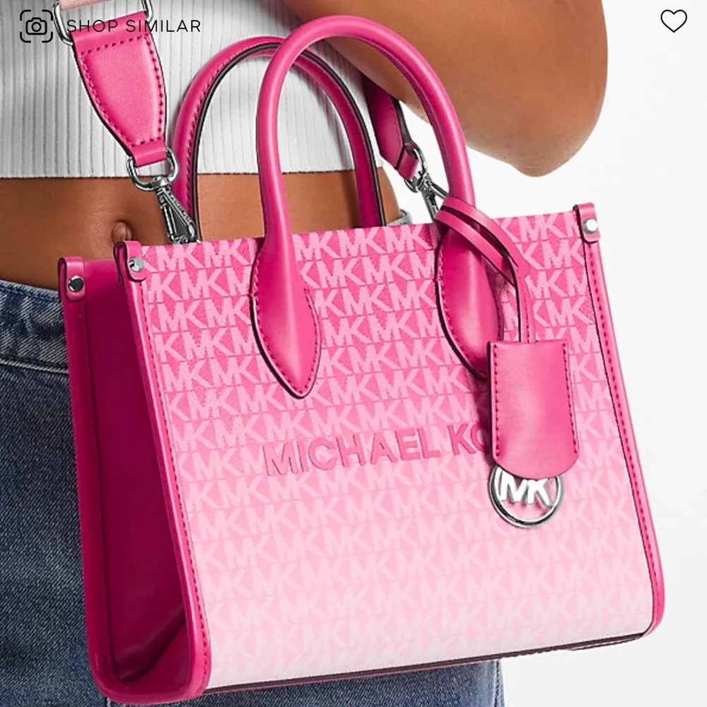 Michael Kors Mirella Small Ombré Signature Logo Crossbody Satchel Tote Shoulder - Picture 4 of 15
